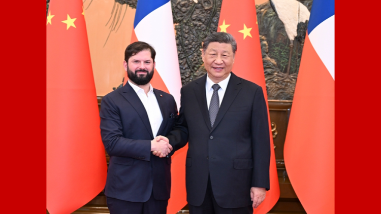 习近平会见智利总统博里奇